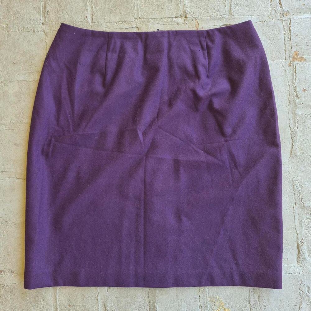 Vintage 90s fashion bug purple 100% wool skirt